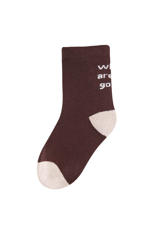 Zavensox 1 Pair Kids Line Drawing Puppy Socks - White & Black Cartoon Dog Crew Socks for Boys & Girls