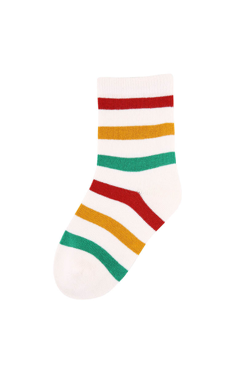 Zavensox 1 Pair Kids Colorful Bear Pattern Socks - Multicolor Cartoon Animal Crew Socks for Boys & Girls